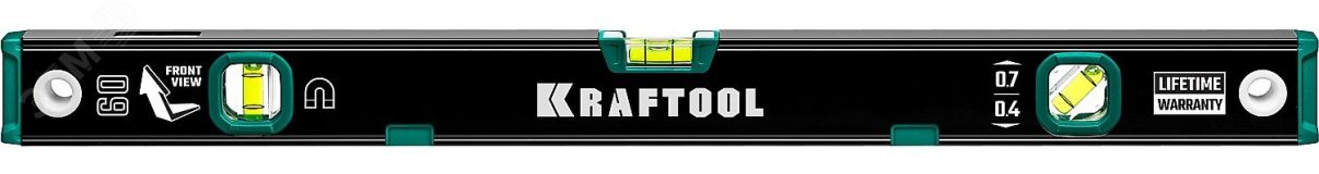 Магнитный уровень с зеркальным глазком 600 мм 34785-60 KRAFTOOL