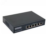 Коммутатор неуправляемый PoE 6 портов 10/100 Мб/с, 2хRJ45, 80 Вт 00013231 OSNOVO