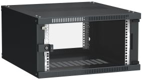 Шкаф LINEA WE 6U 600x650мм дверь стекло черный LWE5-06U67-GF ITK
