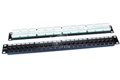 Патч-панель 19' 1U 24 порта RJ45 категория 5e Dual IDC ROHS черный 246095 Hyperline