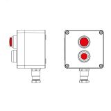 Взрывозащищенный пост управления из полиэстера CPE-P-03-(1xP1R(11)-1xLR(250))-1xKH2MHK(C)1Ex d e IIC Т5 Gb / Ex tb IIIC T95°C Db IP66/КЗ 2231.031.22.121G DKC