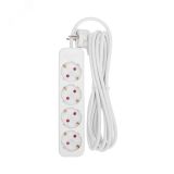 Удлинитель STANDARD 4 гнезда, 3 м, 3х1,0 мм2, с/з, белый 13-4026 REXANT