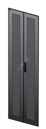 Дверь перфорированная двустворчатая 800мм шкафа LINEA N 42U черная LN05-42U8X-D2P ITK