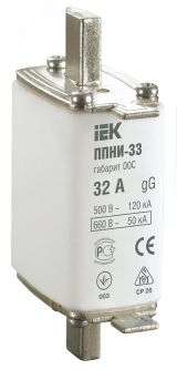 Плавкая вставка предохранителя ППНИ-33, габарит 00С, 32А DPP11-032 IEK