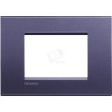 LivingLight Рамка прямоугольная 3 поста Синий шелк LNA4803CB BTicino