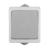 Выключатель Аллегро 1 клавиша IP54 серый 1279 UNIVersal