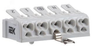 Клемма пружинная соединительная КСПнз5-3L+N+PE UKZ-B06-5P-F1-E1-10 IEK