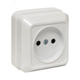 Рим Розетка 10А без заземления белая ENR10-022-10 EKF