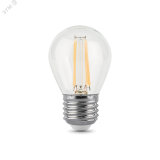 Лампа светодиодная филаментная LED 9 Вт 680 лм 2700К AC150-265В E27 шар P45 теплая Black Filament 105802109 GAUSS
