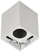 LIGHTING Светильник 4112 накладной потолочный под лампу GU10 белый/хром пластик IEK LT-UPB0-4112-GU10-1-K23 IEK