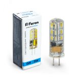 Лампа светодиодная LED 3вт 12в G4 дневной капсульная 25533 FERON