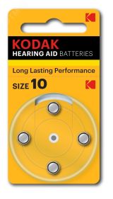 Батарейка ZA10-4BL [KZA10-4] MAX Hearing Aid (40/400/32000) Б0044790 KODAK