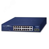 Коммутатор неуправляемый PoE 16 портов 10/100/1000 Мб/с 2хSFP, 2хRJ45, 185 Вт 1000670206 PLANET