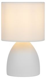 Настольная лампа Nadine 7042-502 1 х Е14 40 Вт керамика белая с абажуром Б0053455 Rivoli