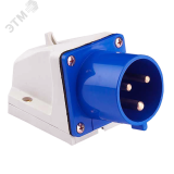 Вилка стационарная 523 2Р+РЕ 32А 220В IP44 PROxima ps-523-32-220 EKF