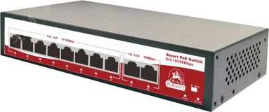 Коммутатор неуправляемый PoE 8 портов 10/100 Мб/с, 2хRJ45, 120 Вт 00089221 SarmaTT