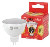 Лампа светодиодная ECO LED MR16-5W-827-GU5.3 (диод, софит, 5Вт, тепл, GU5.3) (10/100/4000) Б0019060 ЭРА