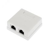 Розетка компьютерная внешняя 2-порта RJ-45 8P8C FTP экранированная кат6, 03-0146 REXANT