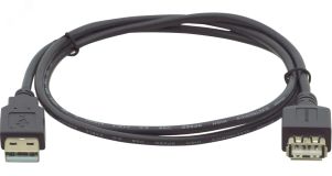 Кабель USB-A 2.0 M на USB-A F, 3.0 м., черный 1000511246 Kramer