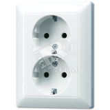 Розетка штепсельная SCHUKO 16A 250V сдвоенная белая AS5020NUWW JUNG