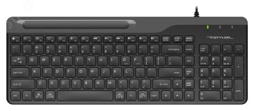 Клавиатура Fstyler FK25, USB, slim, черный/серый 1530215 A4Tech