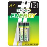 Батарейка Трофи LR6-2BL ENERGY Alkaline (20/360/8640) Б0017045 ЭРА