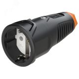 Розетка каб 16A/250V/2P+E/IP20 корпус черный, маркер оранжевый 00-00027011 PCE