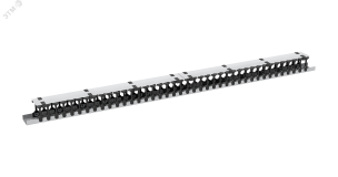 Органайзер кабельный вертикальный, 42U, для шкафов серий TFR-R, TFI-R и TFA, Ш97хГ110мм, металлический, с пластиковыми пальцами, с крепежом, цвет серый ЭКО53612 TLK
