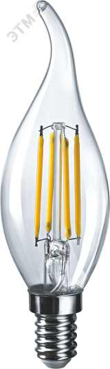 Лампа светодиодная LED 6вт Е14 теплый свеча на ветру FILAMENT 20466 Navigator Group