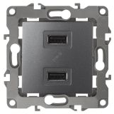 Устройство зарядное USB, 5В-2100мА, Эра12, графит, 12-4110-12 Б0027497 ЭРА