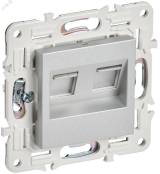 SKANDY Розетка компьютерная двойная RJ45 кат.6 SK-K04S серебряный IEK SK-K20-2-K23 IEK