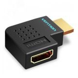 Адаптер переходник HDMI v2.0 19M на 19F, угол 270, контакты позолоченные 1000615076 Vention