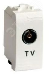 Розетка телевизионная TV с согласующим сопротивлением бежевая 1 модуль 75721S DKC