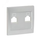 Валенсия лицевая панель розетки RJ-45 1-местная сталь ESK01-L-035-30 EKF