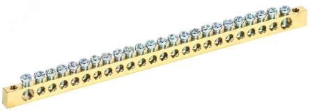 Шина PEN земля-ноль 6х9мм 24/2 (24групп/крепеж по краям) YNN11-24-100 IEK