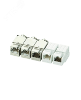 Соединитель Keystone для системы мониторинга, Кат.5e, RJ45-RJ45 (8P8C), экранированный, металлик ЭКО22771 NIKOMAX