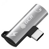 Переходник USB Type C на 3.5 мм Mini jack, с отверстием для шнура, серебристый 1000699024 Greenconnect