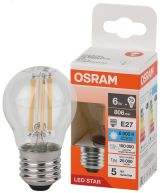 Лампа светодиодная филаментная LED Star Шарообразная 6Вт (замена 75Вт), 806Лм, 6500К, цоколь E27 OSRAM 4058075688346 LEDVANCE