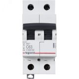 Выключатель автоматический двухполюсный RX3 4,5 кА C 63 А 419703 Legrand