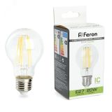 Лампа светодиодная LED 20вт Е27 белый FILAMENT 38246 FERON