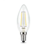 Лампа светодиодная филаментная LED 9 Вт 680 лм 2700К AC185-265В E14 свеча теплая Black Filament 103801109 GAUSS