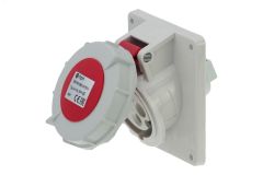 Розетка встраиваемая наклонная 16A/400V/3P+E/IP67, фланец 92x100 00-00032510 INPIN