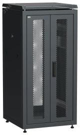 Шкаф напольный сетевой 19' LINEA N 24U 600х600мм передняя распашная перфорированная дверь задняя перфорированная черный LN05-24U66-2PP ITK