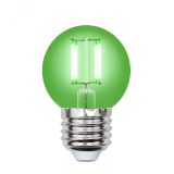 Лампа светодиодная декоративная цветная LED 5вт 200-250В шар 350Лм Е27 ЗЕЛЕНЫЙ Air color UL-00002988 Uniel