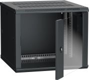 Шкаф настенный 19' LINEA W 9U 600x600мм стеклянная дверь RAL9005 LWR5-09U66-GF ITK