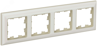 BRITE Рамка 4 поста РУ-4-Бр бежевый/жемчуг IEK BR-M42-12-1-K10 IEK