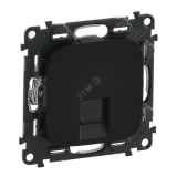 Valena ALLURE Информационная розетка одиночная RJ45 Кат 6 UTP С лицевой панелью Антрацит 753952 Legrand