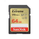 Карта памяти 64GB SD Extreme UHS I, SDXC, 170 МБ/с, Class 10 117145 SanDisk