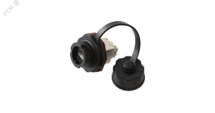 Индустриальный модуль-вставка, Кат.6, RJ45/8P8C, экранированная, IP67, черный ЭКО33724 NIKOMAX