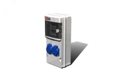 Устройство распределительное 00, 2хSHUKO16А250В с защитой, 142x436x137, настенное, пластик, IP54 00-00016930 AlpenBox